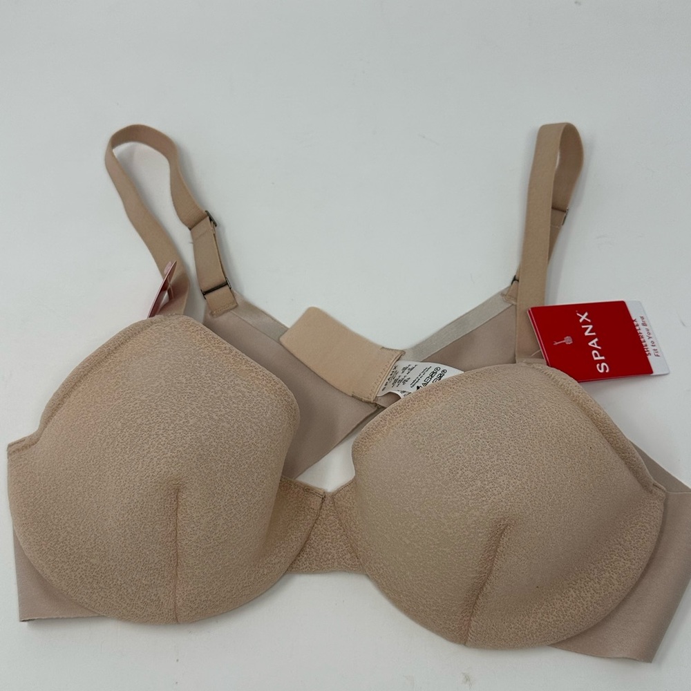 NEW Spanx Sz M D-DD Champagne SheerFlex Fit To You Bra Unlined 30071R W2